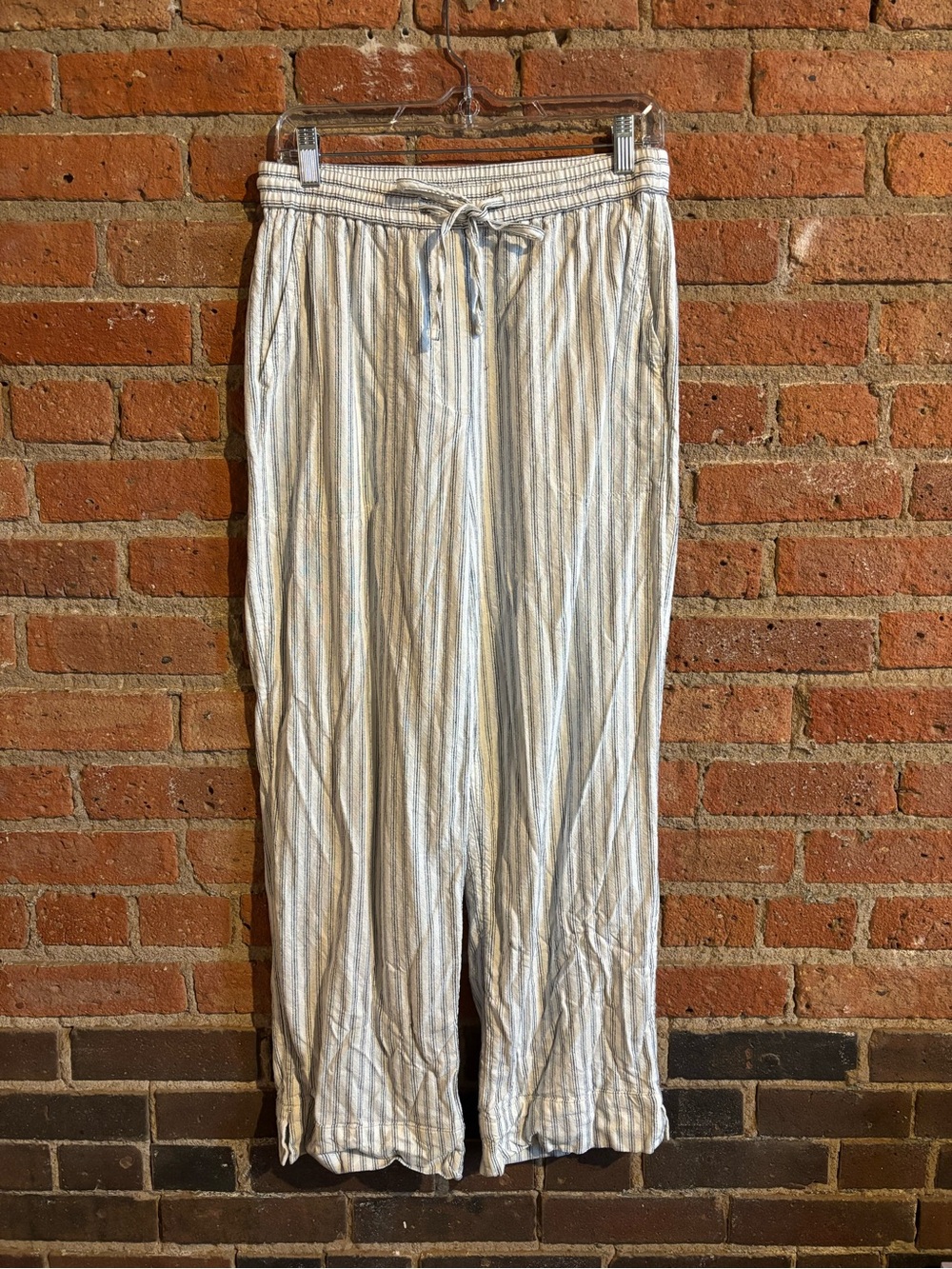 Casual Drawstring Linen blend Pants